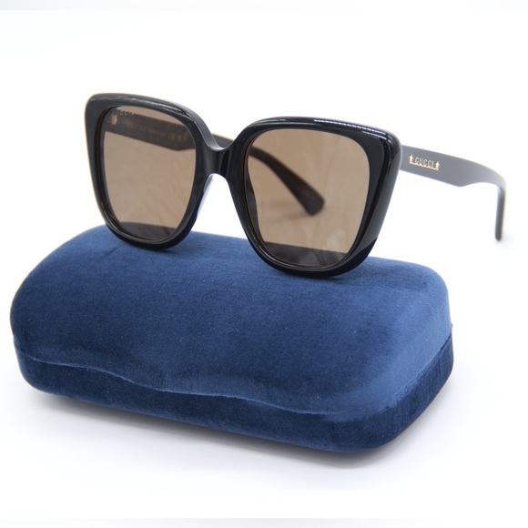 NEW GUCCI GG1169S 001 WOMEN BLACK BROWN SUNGLASSES - Picture 2 of 15